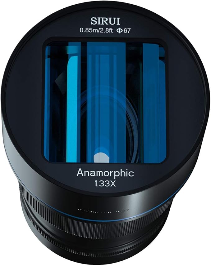 SIRUI 50mm F1.8 1.33X APS-C Anamorphic Lens for E Mount, Blue Flare