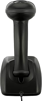 NuScan 2500TB - Commercial Wireless 2D Barcode Scanner with Charging Cradle, Antimicrobial, CCD Sensor, with USB for POS