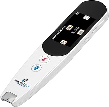 Rocket Pen Reading Tutor + Case - More Than Just a Text to Speech Reader for Dyslexia - Make Reading Your New Super Power Using Its Six Methods. Scans Both Print and Onscreen. No PC Needed