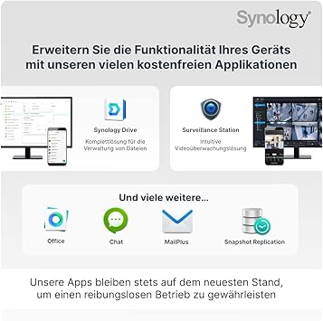 Synology Disk Station DS1821+ - NAS Server - 8 Bays - SATA 6Gb/s - RAID RAID 0, 1, 5, 6, 10, JBOD - RAM 4 GB - Gigabit E