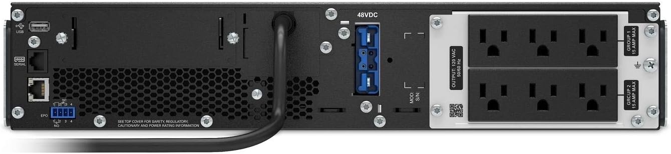 APC UPS 1000VA Smart-UPS Single Phase Online Uninterruptible Power Supply, Rack Mount UPS (SRT1000RMXLA)