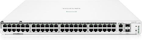 HPE Networking Instant On Switch Series 1960 48-Port Gb Smart-Managed Layer 2+ Ethernet Switch with PoE | 48x 1G | 2X 10GBase-T, 2X SFP+ | 40x CL4, 8X CL6 PoE 600W | Stackable | US Cord (JL809A#ABA)