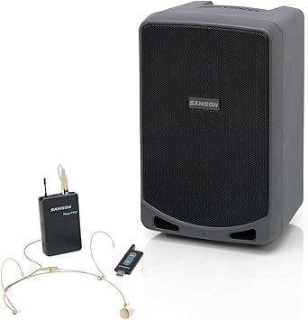 Samson Expedition XP106wDE Rechargeable Portable PA System with Wireless Headset Microphone and Bluetooth