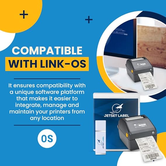 Zebra ZD421 Direct Thermal USB 203 dpi | ZD4A042-D01M00EZ 4 inch Width | Zebra GK420d Replacement | Zebra Label Printer | Includes Jetset Software