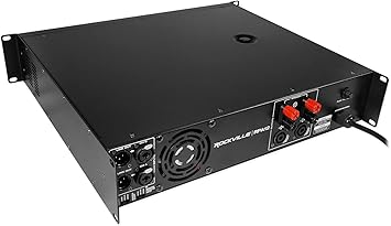 Rockville RPA12 5000 Watt Peak / 1400w RMS 2 Channel Power Amplifier Pro/DJ Amp Bundle with Rockvile RCSS1425 25' 14 AWG Speakon to Speakon Speaker Cable 100% Copper