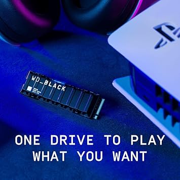 WD_BLACK 2TB SN850 NVMe SSD for PS5 Consoles Solid State Drive with Heatsink - Gen4 PCIe, M.2 2280, Up to 7,000 MB/s - WDBBKW0020BBK-WRSN