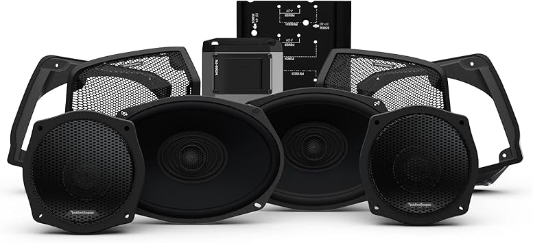 Rockford Fosgate HD9813SG-STG3 (Stage 3) Fairing Speakers, Saddlebag Speakers and 800-Watt Amplifier Kit for Select 1998-2013 Harley Davidson Street Glide & Electra Glide Motorcycles