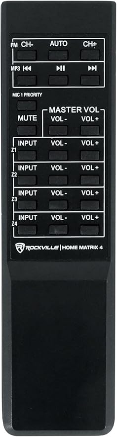 Rockville Home Matrix 4 600W Multi Room Receiver/Amplifier, 8-Channel, Bluetooth/USB/SD, Multi-Source, Perfect for Home Audio