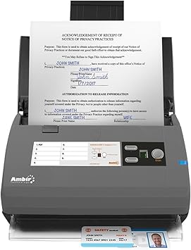 Ambir ImageScan Pro 830ix Sheetfed Scanner - 600 dpi Optical