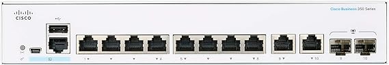 Cisco Business CBS350-8FP-E-2G Managed Switch | 8 Port GE | Full PoE | Ext PS | 2x1G Combo | Limited Lifetime Protection (CBS350-8FP-E-2G)