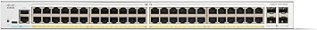 Cisco Catalyst 1200-48P-4X Smart Switch, 48 Port GE, PoE, 4x10GE SFP+, Limited Lifetime Protection (C1200-48P-4X)