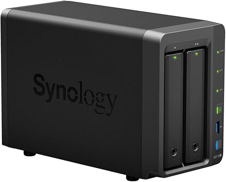Synology DiskStation DS718+ NAS Server for Business with Intel Celeron CPU, 6GB Memory, 8TB HDD Storage, DSM Operating System