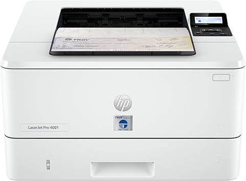 TROY 4001DN MICR Printer, Check Printing, 250 Sheet Capacity, 1 Locking Tray, 3 Trays Maximum, Up to 42ppm