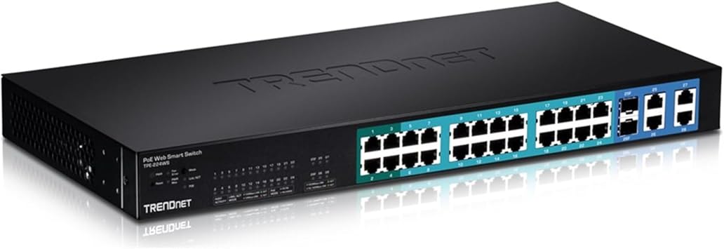 TRENDnet 24-Port 10/100Mbps Web Smart PoE Switch
