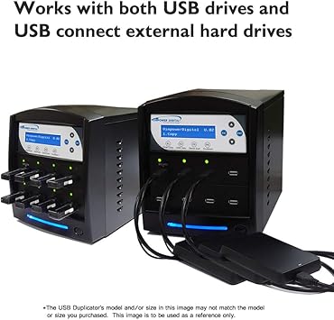 Vinpower Digital Inc. 7-Target Standalone USB Flash Pen Drive Copy Duplicator USBSHARK-7T-BK, Black
