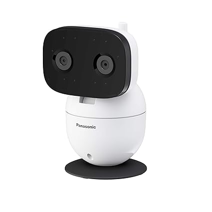 Panasonic Video Baby Monitor with Remote Pan/Tilt/Zoom, Extra Long Range, Secure Connection and Portable, 2 Way Talk & Lullaby or Noises – Add-On Camera KX-HNC301W
