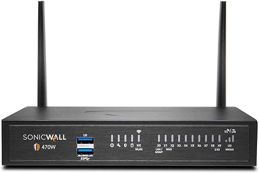 Sonicwall TZ470W Secure Upgrade Plus - 2YR Advanced Edition (02-SSC-6809) | TZ470W Wireless Network Security Appliance with 2 Year Advanced Protection Service Suite | Next-Generation Firewall