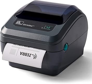 Zebra GK420D Direct Thermal Desktop Printer - USB and Ethernet Connectivity Monochrome Barcode Label Printer, 203 dpi, 8 IPS, 4.09