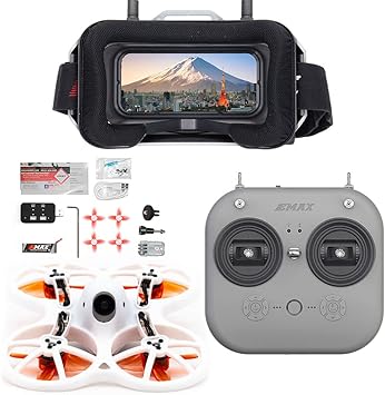 Tiny Hawk EMAX EZ Pilot Pro FPV Drone Set for Kids and Adult Beginners with Real 5.8g Goggles and Controller Easy to Fly Quadcopter (EZPILOTPRO)