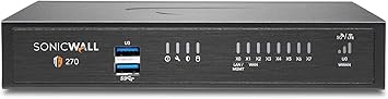 Sonicwall TZ270 Total Secure - 1YR Essential Edition (02-SSC-6841) | TZ270 Network Security Appliance with 1 Year Essential Protection Service Suite | Next-Generation Firewall