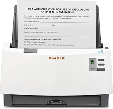 Ambir ImageScan Pro 340 40ppm High-Speed ADF Scanner for Windows PC and Mac