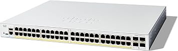 Cisco Catalyst 1200-48P-4X Smart Switch, 48 Port GE, PoE, 4x10GE SFP+, Limited Lifetime Protection (C1200-48P-4X)
