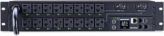 CyberPower PDU41003 Switched PDU, 120V/30A, 16 Outlets, 2U Rackmount