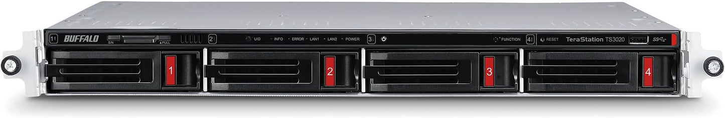 BUFFALO TeraStation 3420RN 4-Bay SMB 4TB (2x2TB) Rackmount NAS w/Hard Drives Included Network Attached Storage