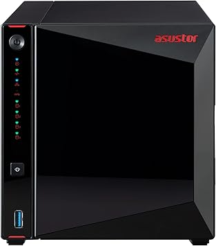 Asustor AS5304T 4 Bay NAS, 1.5GHz Quad-Core, 2 2.5GbE Port, 4GB RAM DDR4, Gaming Network Attached Storage, Personal Private Cloud (Diskless)