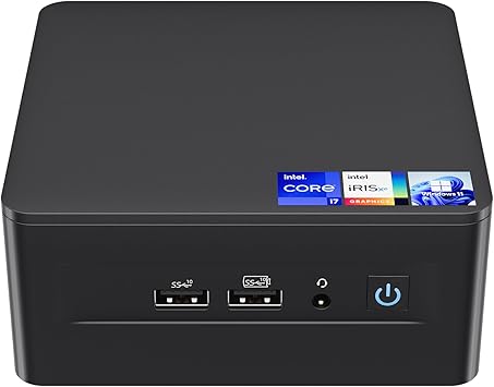 NUC for Intel NUC12 Pro Wall Street Canyon NUC12WSHi7 Mini PC, Core i7-1260P 12-Cores, 16 Threads, 18MB Cache, Upto 4.7GHz Turbo, 16GB RAM, 512GB SSD, Win 11 Pro