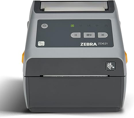 ZEBRA ZD621 Direct Thermal Desktop Printer 203 dpi Print Width 4-inch USB Serial Ethernet 802.11ac Connectivity ZD6A042-D01L01EZ, No Thermal Ribbon Required