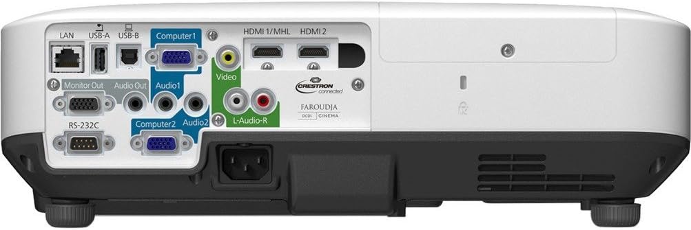 EPSON V11H619020 EMP1985WU PowerLite LCD 1080p Projector, White