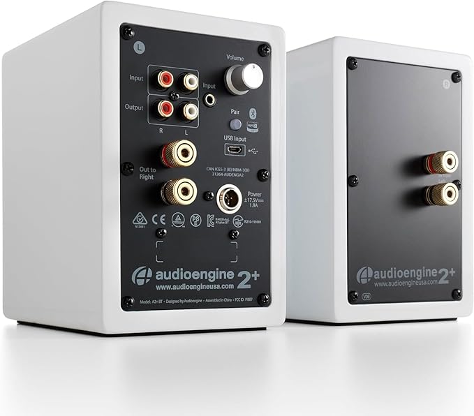 Audioengine A2 Plus Wireless Bluetooth Desktop Speakers - 60W Computer Speakers for Music and Gaming