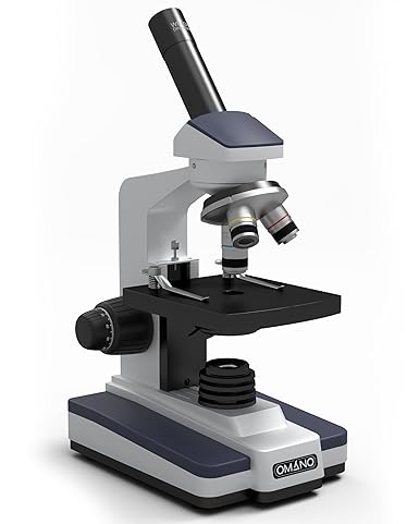 Lab Microscope for Students (OM118-M3) 40x to 400x Full-Size Monocular Compound Lenses | Beginner and Professional Use | High-Powered, Ultra-Clear Electronics