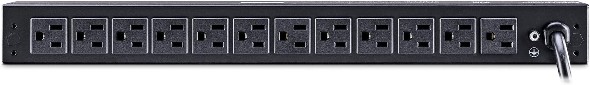 CyberPower PDU15M2F12R Metered PDU, 100-125V/15A, 14 Outlets, 1U Rackmount