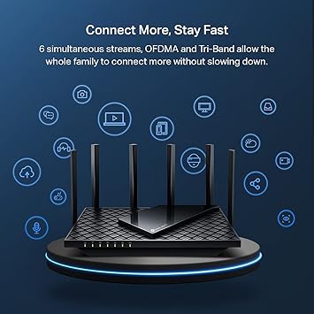 TP-Link AXE5400 Tri-Band WiFi 6E Router (Archer AXE75) - Gigabit Wireless Internet Router, AX Router for Gaming, VPN Router, WPA3