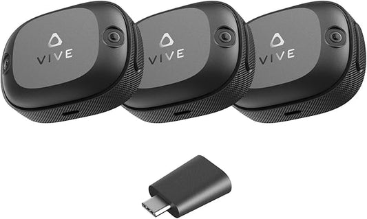 VIVE Ultimate Tracker 3 pack + Dongle— Full-Body Tracking for VR