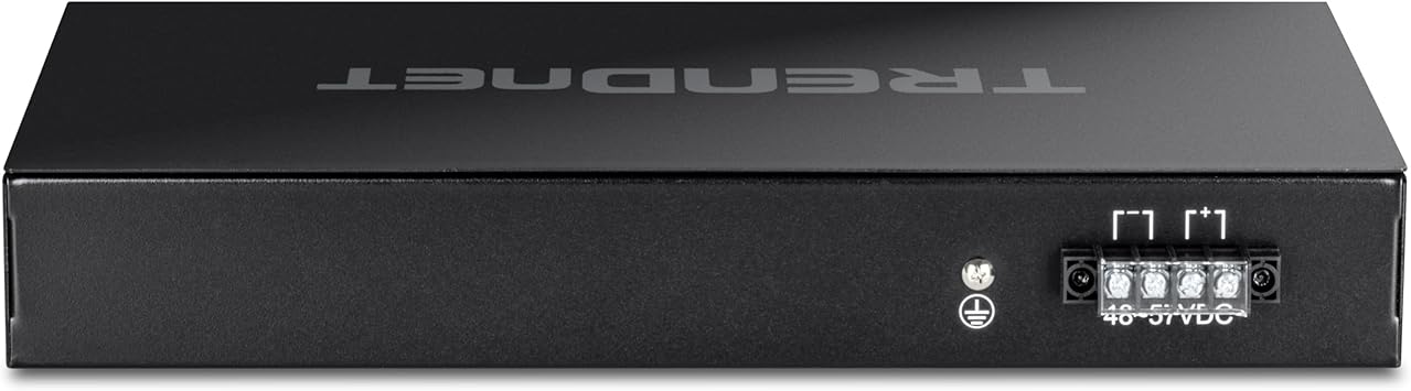 TRENDnet 26-Port Hardened Industrial Gigabit PoE+ Rackmount Switch, TI-RP262, 24 x Gigabit PoE+ Ports, 2 x Gigabit SFP Ports, Lifetime Protection, Black