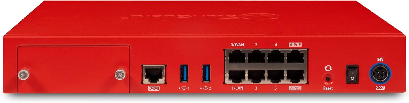 WatchGuard Firebox T85-PoE High Availibility Model Network Security Appliance with 1 Year Standard Support License - Advanced Firewall, VPN, Intrusion Prevention (WGT85071-US)