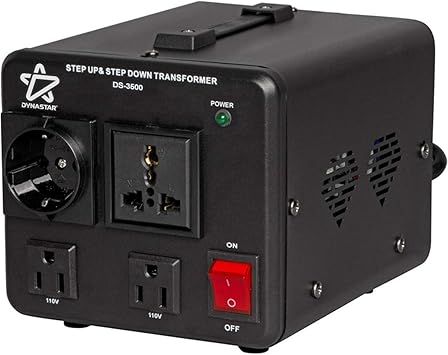 International Diamond Series Dynastar Step Up & Step Down Voltage Converter and Transformer, 110-220 to 220-240 Volts; Heavy Duty, Extra Durable Lifetime Coil, 5-Year-Warranty, 3500 Watts