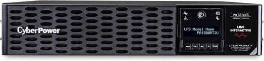 CyberPower PR1500RT2U Smart App Sinewave UPS System, 1500VA/1500W, 8 Outlets, 2U Rack/Tower, AVR