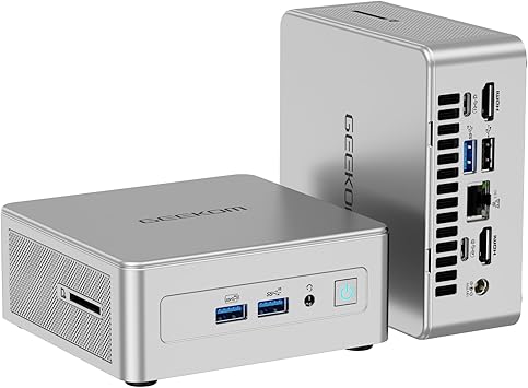 GEEKOM AE7 Mini PC, AMD Ryzen 9 7940HS Processor AI Mini Computer(8C/16T, up to-5.2GHz), 32GB DDR5 RAM & 1TB PCIe 4.0 SSD, Windows 11 Pro Mini Desktop PC with Work, Game, 8K, 2.5GLAN, WIFI6E, BT5.2