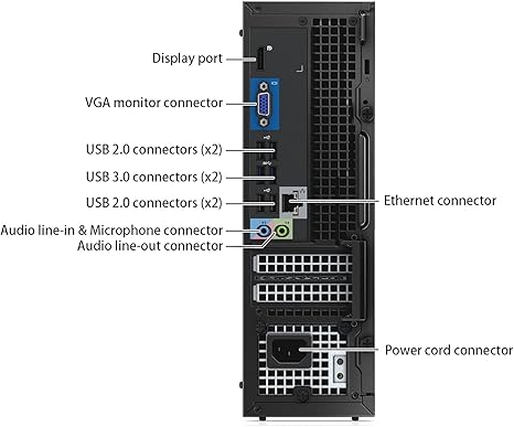 Dell OptiPlex 3020-SFF, Intel Core i5-4570 3.2GHZ, 16GB RAM, 512GB SSD Solid State, 4K Support, DVD, WiFi, DP, VGA, Keyboard, Mouse, Windows 10 Pro 64bit - Multi Languages Support (Renewed)