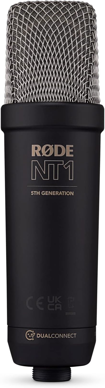 Rode NT1 5th Generation Condenser Microphone with SM6 Shockmount and Pop Filter - Black