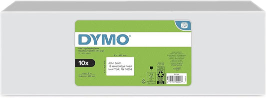 DYMO LW Extra-Large Shipping Labels for LabelWriter Label Printers, White, 4'' x 6'', 10 Rolls of 220 (2011999)