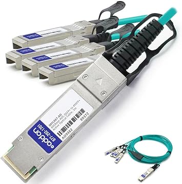 AddOn IBM 00YL667 Compatible TAA Compliant 40GBase-AOC QSFP+ to 4xSFP+ Active Optical Cable