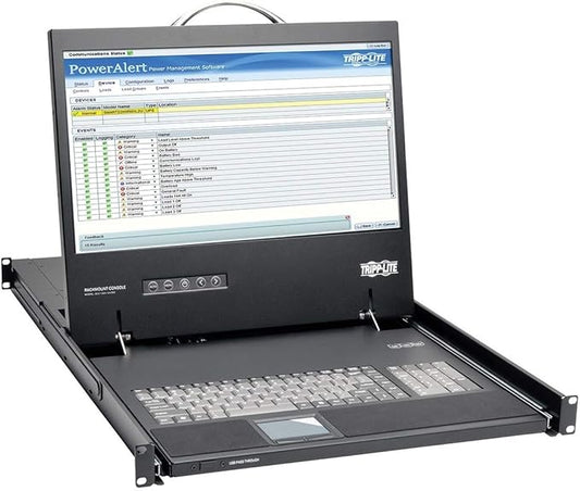 Tripp Lite B021-000-19-HD2 Rack Console 1URM Dvi, VGA for KVM Switch, 19" LCD 1080p Rack-Mount TAA