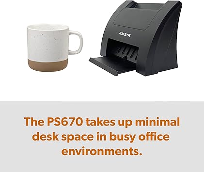 Ambir Business Card Scanner PS670ST-BCS High Speed Single Sided Vertical USB Powered Business Card Scanner with AmbirScan Business Card for Windows PC