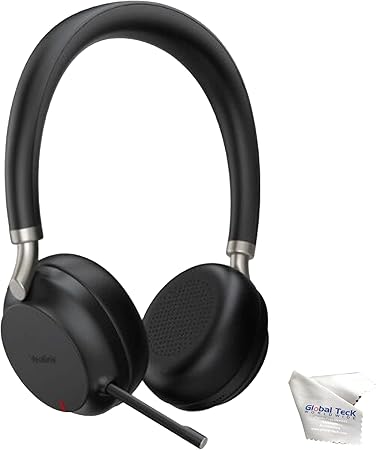 Yealink Bluetooth Headset - GTW Bundle of Yealink BH72 Wireless Bluetooth Headset (Teams Version) for Phone Calls, Video Meetings, Conferencing, Music includeds Global Teck Microfiber