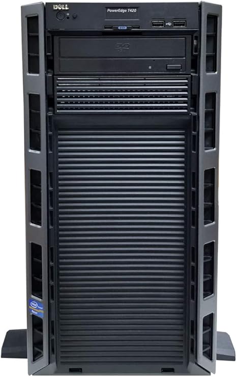 Dell PowerEdge T420 Tower Server with Operating System, 2 x 10 Core Intel Xeon 2.4GHz CPUs, 256GB RAM, 8TB SSDs, RAID (Renewed)